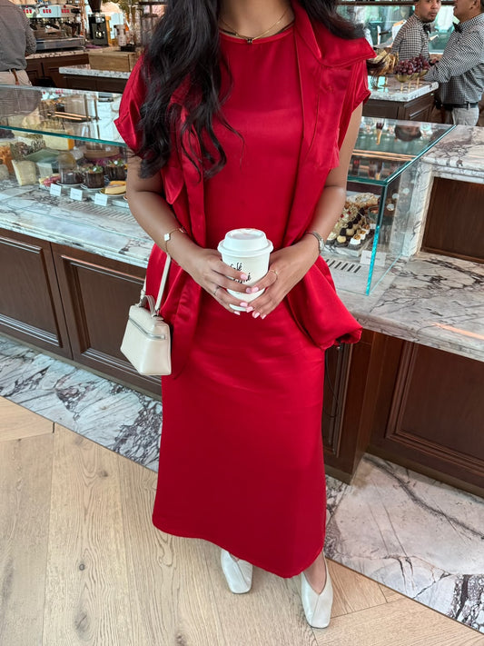 Red Satin Set