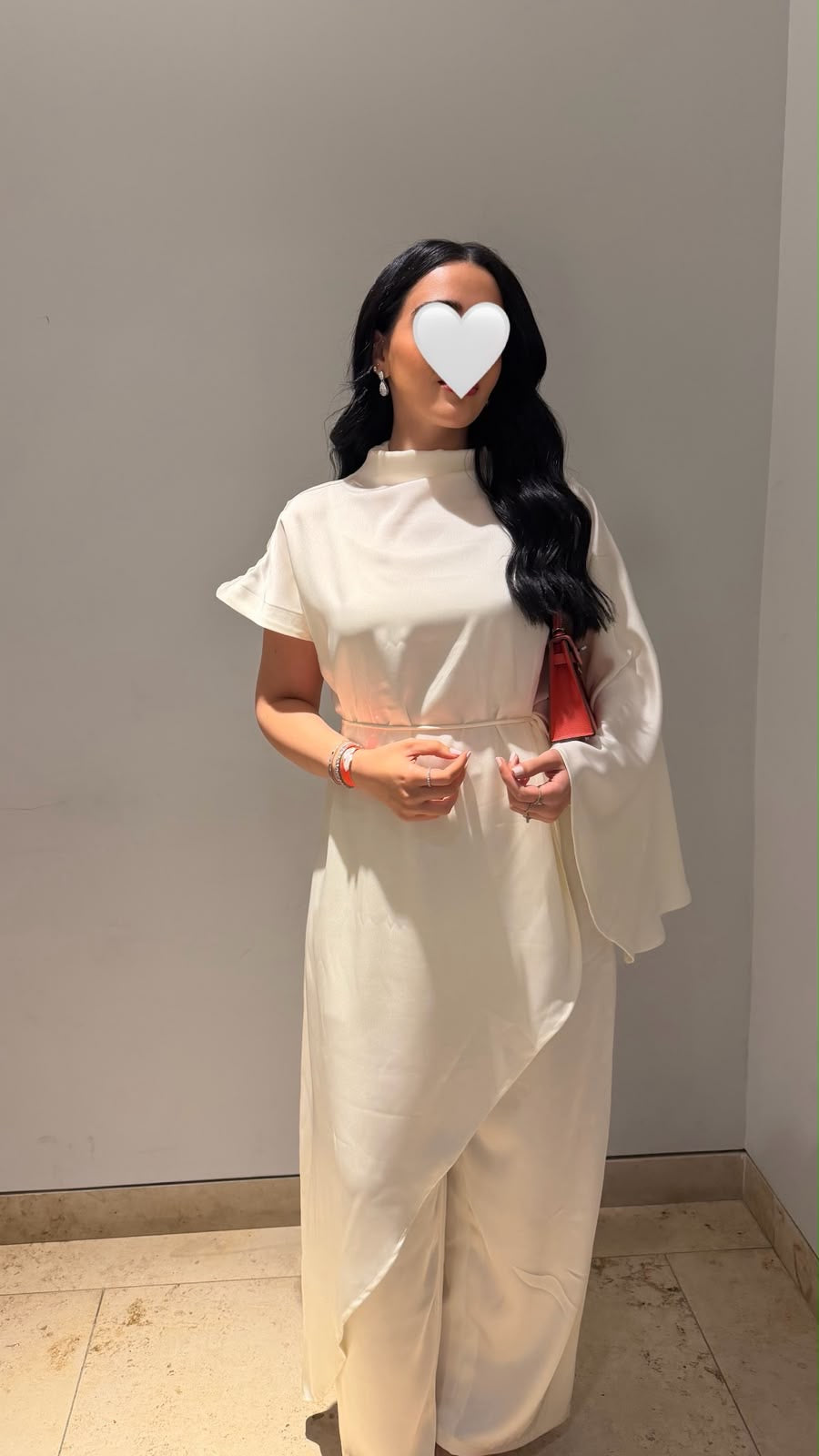 White satin set