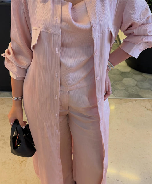 Pink satin set